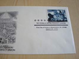 Martin Luther King Jr., 2005, USA, ensipäiväkuori, FDC. Minulla on myös samaa kuorta sarjan erilaisilla postimerkeillä sekä kymmeniä muita Martin Luther King