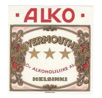 Vermouth  - Alkoholiliike Oy   vanha viinaetiketti