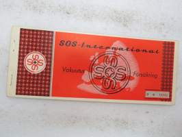 SOS-International Vakuutus / Försäkring SF nr 15300 - Autopalveluvakuutus - Bilserviceförsäkring / Vauxhall Victor TPI-2, 1.8.1965-30.9.1965 SOS International