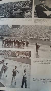 Helsingin olympialaiset  1953    Toinen  paranneltu  painos v  1953. Huono  kuntoinen  mutta  loistava  kirja   tulosselosteineen  ja  suuri  määrä  kuvia. Voi