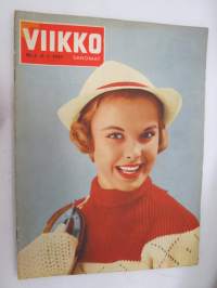 Viikko Sanomat 1957 nr 2, ilmestynyt 11.1.1957, sis. mm. seur. artikkelit / kuvat / mainokset; Kansikuva &quot;Tyttö ja luistin&quot; - Takakansikuva Helsinki Hietalahti