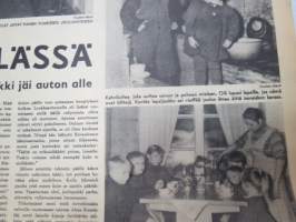 Viikko Sanomat 1957 nr 2, ilmestynyt 11.1.1957, sis. mm. seur. artikkelit / kuvat / mainokset; Kansikuva &quot;Tyttö ja luistin&quot; - Takakansikuva Helsinki Hietalahti