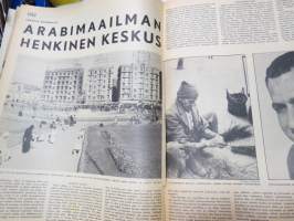 Viikko Sanomat 1957 nr 2, ilmestynyt 11.1.1957, sis. mm. seur. artikkelit / kuvat / mainokset; Kansikuva &quot;Tyttö ja luistin&quot; - Takakansikuva Helsinki Hietalahti