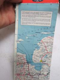 Esso Auto-Karte Deutschland Nord 1965 -tiekartta / road map