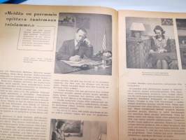 Eeva 1947 nr 1 tammikuu, sis. mm. seur. artikkelit / kuvat / mainokset;  Kansikuva Eeva Hemming tanssii sambaa, Amerikan lehdistöattashea Henry Arnold, Arkkitehti