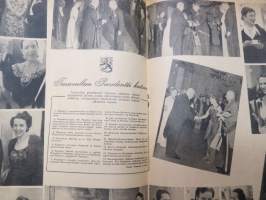 Eeva 1947 nr 1 tammikuu, sis. mm. seur. artikkelit / kuvat / mainokset;  Kansikuva Eeva Hemming tanssii sambaa, Amerikan lehdistöattashea Henry Arnold, Arkkitehti