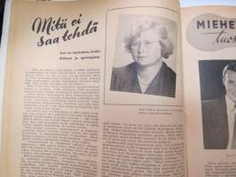 Eeva 1947 nr 1 tammikuu, sis. mm. seur. artikkelit / kuvat / mainokset;  Kansikuva Eeva Hemming tanssii sambaa, Amerikan lehdistöattashea Henry Arnold, Arkkitehti