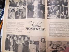 Eeva 1947 nr 1 tammikuu, sis. mm. seur. artikkelit / kuvat / mainokset;  Kansikuva Eeva Hemming tanssii sambaa, Amerikan lehdistöattashea Henry Arnold, Arkkitehti