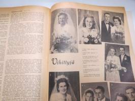 Eeva 1947 nr 1 tammikuu, sis. mm. seur. artikkelit / kuvat / mainokset;  Kansikuva Eeva Hemming tanssii sambaa, Amerikan lehdistöattashea Henry Arnold, Arkkitehti