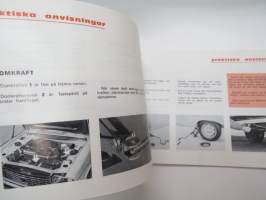 Peugeot 204 Köranvisningar och underhäll -käyttöohjekirja ruotsiksi / owner´s manual in swedish