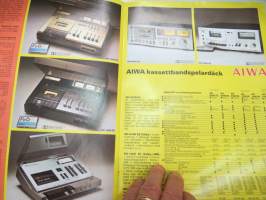 AIWA Stereo / Radio -myyntiesite ruotsiksi / brochure