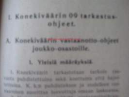 K.K:N 09 ja siihen kuuluvan kaluston sekä kiväärin 91 tarkastusohjeet