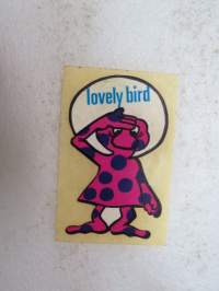 Lovely bird -tarra / sticker