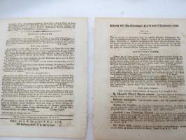 Åbo Tidningar 1833 nr 73, Onsdagen den 11. September, innehåller bl. a. följande artikel / annonser; Dödsfall: Gustaf Wasa och Augusta Charlotta barn till