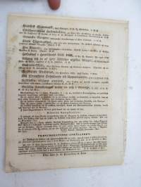 Åbo Tidningar 1833 nr 73, Onsdagen den 11. September, innehåller bl. a. följande artikel / annonser; Dödsfall: Gustaf Wasa och Augusta Charlotta barn till