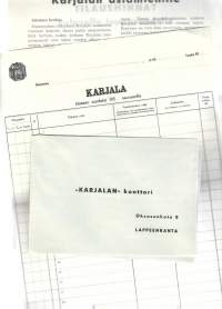 Erä lehtiasiamiehen materiaalia Karjala 1950-luku