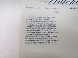 Uittokalusto Oy, Helsinki 26.10.1939 -asiakirja / business document