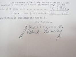 Stockmann Oy, Helsinki 8.1.1934 -asiakirja / business document