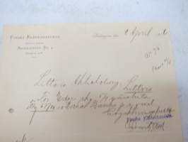 Finska Klädeshandeln - Oscar Paul, Helsingfors, 2.4.1906 -asiakirja / business document