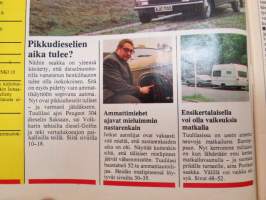 Tuulilasi 1977 nr 2, sis. mm. seur. artikkelit / kuvat / mainokset; Korjaamotestissä Peugeot ja Polski Fiat, Pikkudieselit Peugeot 304 GLD &amp; VW Golf GLD