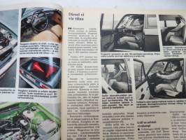 Tuulilasi 1977 nr 2, sis. mm. seur. artikkelit / kuvat / mainokset; Korjaamotestissä Peugeot ja Polski Fiat, Pikkudieselit Peugeot 304 GLD &amp; VW Golf GLD