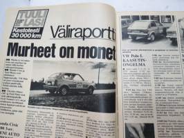 Tuulilasi 1977 nr 2, sis. mm. seur. artikkelit / kuvat / mainokset; Korjaamotestissä Peugeot ja Polski Fiat, Pikkudieselit Peugeot 304 GLD &amp; VW Golf GLD