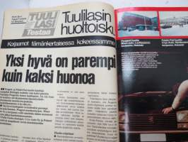 Tuulilasi 1977 nr 2, sis. mm. seur. artikkelit / kuvat / mainokset; Korjaamotestissä Peugeot ja Polski Fiat, Pikkudieselit Peugeot 304 GLD &amp; VW Golf GLD