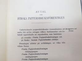 Avtal för Finska Pappersbruksföreningen 1922 -sopimuskirja