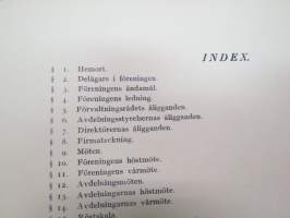 Avtal för Finska Pappersbruksföreningen 1922 -sopimuskirja