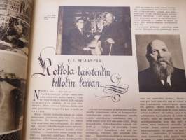 Suomen Kuvalehti 1947 nr 41, ilmestynyt 11.10.1947, sis. mm. seur. artikkelit / kuvat / mainokset; Kansikuva Lucia Nifontova &amp; Kari Karnakoski, RaNa Rouvan sikuria,