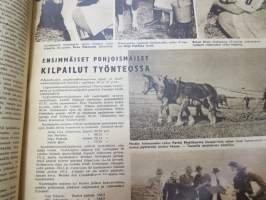 Suomen Kuvalehti 1947 nr 41, ilmestynyt 11.10.1947, sis. mm. seur. artikkelit / kuvat / mainokset; Kansikuva Lucia Nifontova &amp; Kari Karnakoski, RaNa Rouvan sikuria,