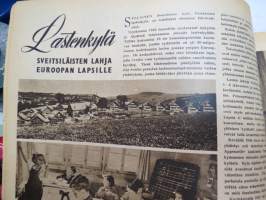 Suomen Kuvalehti 1947 nr 41, ilmestynyt 11.10.1947, sis. mm. seur. artikkelit / kuvat / mainokset; Kansikuva Lucia Nifontova &amp; Kari Karnakoski, RaNa Rouvan sikuria,