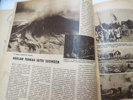 Suomen Kuvalehti 1947 nr 41, ilmestynyt 11.10.1947, sis. mm. seur. artikkelit / kuvat / mainokset; Kansikuva Lucia Nifontova &amp; Kari Karnakoski, RaNa Rouvan sikuria,