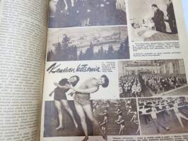 Suomen Kuvalehti 1947 nr 3, ilmestynyt 18.1.1947, sis. mm. seur. artikkelit / kuvat / mainokset; Kansikuva E. Kilpinen - 84-vuotias kanteleentekijä työpajassaan