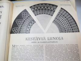 Kotiliesi 1933 -sidottu vuosikerta, kaikki kansikuvat (Rudolf Koivu) ja sisältöä näkyy kuvissa -family magazine, annual volume