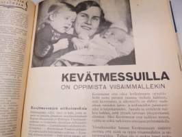 Kotiliesi 1933 -sidottu vuosikerta, kaikki kansikuvat (Rudolf Koivu) ja sisältöä näkyy kuvissa -family magazine, annual volume