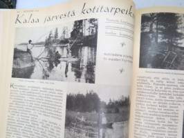 Kotiliesi 1933 -sidottu vuosikerta, kaikki kansikuvat (Rudolf Koivu) ja sisältöä näkyy kuvissa -family magazine, annual volume