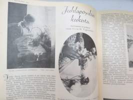 Kotiliesi 1933 -sidottu vuosikerta, kaikki kansikuvat (Rudolf Koivu) ja sisältöä näkyy kuvissa -family magazine, annual volume