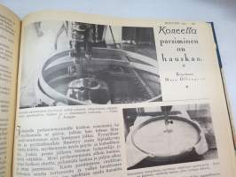 Kotiliesi 1933 -sidottu vuosikerta, kaikki kansikuvat (Rudolf Koivu) ja sisältöä näkyy kuvissa -family magazine, annual volume