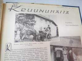 Kotiliesi 1933 -sidottu vuosikerta, kaikki kansikuvat (Rudolf Koivu) ja sisältöä näkyy kuvissa -family magazine, annual volume