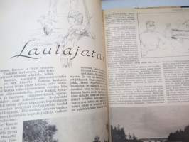 Kotiliesi 1933 -sidottu vuosikerta, kaikki kansikuvat (Rudolf Koivu) ja sisältöä näkyy kuvissa -family magazine, annual volume