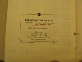 Suzuki PE250B PE250C parts catalogue varaosaluettelo