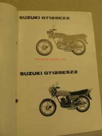 Suzuki GT125EZ2 GT125ESZ2 parts catalogue varaosaluettelo