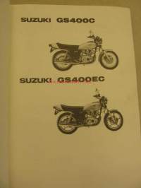 Suzuki GS400C GS400EC parts catalogue varaosaluettelo