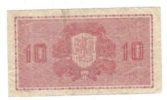 10 markkaa 1945 Litt B  seteli