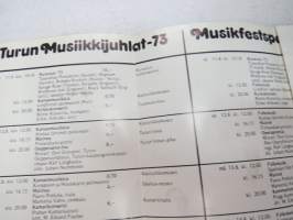 Turku Music Festival 73 11-16.8 Ruisrock - Musikfestspelen i Åbo - Turku Music Festival -esite / broschyr / brochure