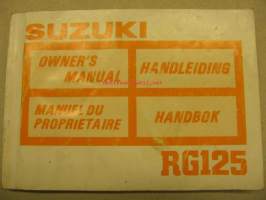 Suzuki RG125 owner´s manual käyttöohjekirja