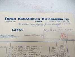 Turun Kansallinen Kirjakauppa Oy, Turku, 31.12.1952 -asiakirja / business document