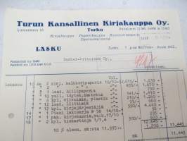 Turun Kansallinen Kirjakauppa Oy, Turku, 1.11.1952 -asiakirja / business document