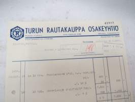 Turun Rautakauppa Oy, Turku, 19.12.1952 -asiakirja / business document